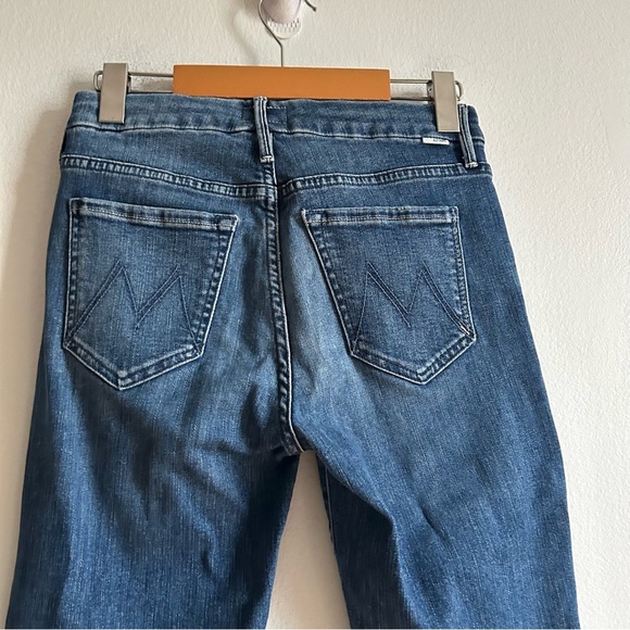 Mother Sz 25 The Looker Ankle Fray Skinny Blue Denim In Groovin Jeans - Picture 5 of 13